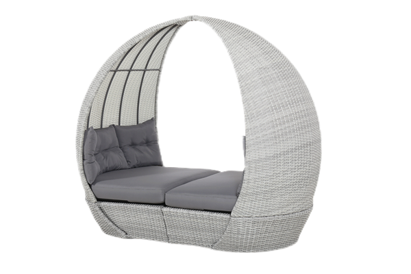 grey wicker lounge