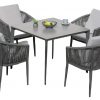 Grey rope dining chairs