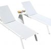 White patio chaise lounge