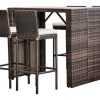 5 piece patio bar height dining set