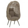 Outdoor wicker egg chair