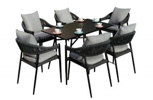 rope chair outdoor dining set