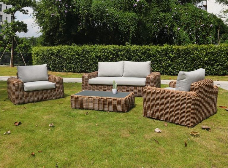 Powder coated aluminium wicker garden furniture