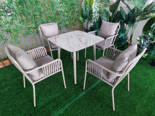 China outdoor dining rope chair