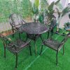 cast aluminum patio furniture dining set